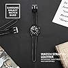 INF Genuine Leather Watch Strap Compatible with Samsung Galaxy Watch 3 45mm, Quick Release 22mm Replacement Strap Fit for Men and Women, Adjustable Buckle(Black) #5