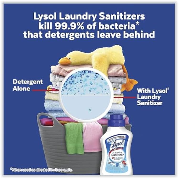 Lysol 95871 Laundry Sanitizer, Liquid, Crisp Linen, 41 Oz, 6/Carton