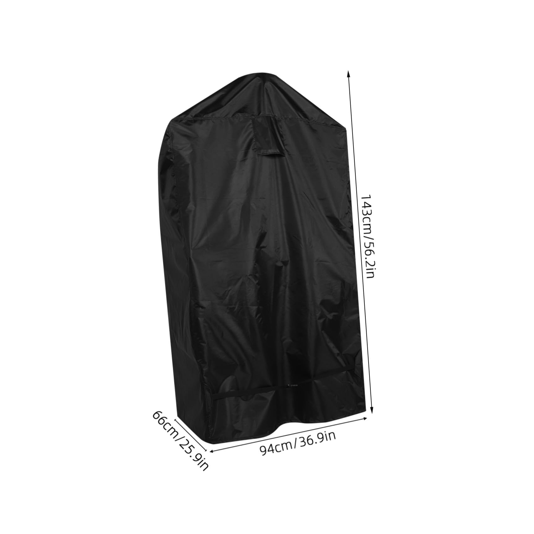 Copertura per Stufa Esterno Chiminea 56x37x26 Pollici in Oxford Nero | Resistente alle Intemperie, Traspirante e Leggera, Installazione Semplice per Giardino e Uso Tutto L’anno