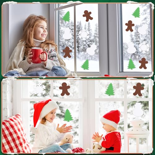 MixTeach 200 peças recortes de papel de natal, boneco de neve, floco de neve, árvore de natal, bonec