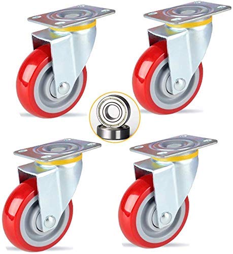 Roulettes pour meubles MU charges lourdes à roulements à billes fluides
