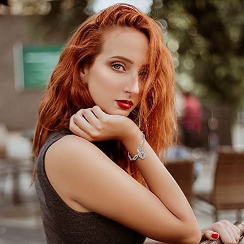 Infuseu Paper Clip Chain Bracelets For Women Teen Girls Silver Plated Essential Oil Diffuser Aromatherapy Jewelry Set For Healing Spiritual Fidget Anxiety With 7 Heart Lava Rock Natural Stone #TOP4