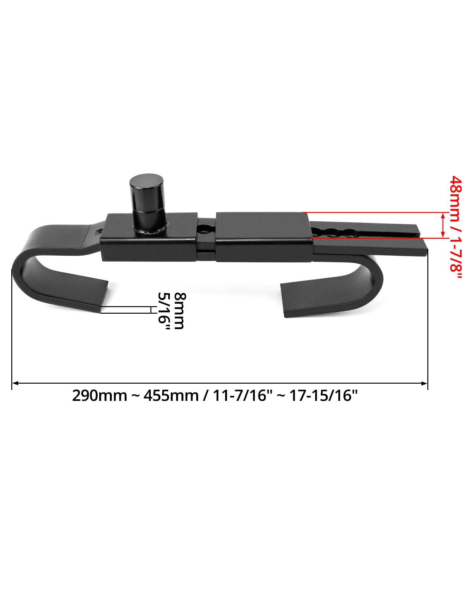 QWORK Cerradura de contenedor de envío, paquete de 2 cerraduras de puerta ajustables de 9.8 a 17.3 pulgadas, cerradura de puerta de carga de acero resistente, cerradura de puerta de almacén, cerradura