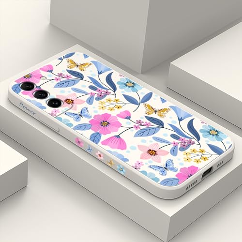 Coque fine Samsung S21 FE anti-rayure silicone souple floral