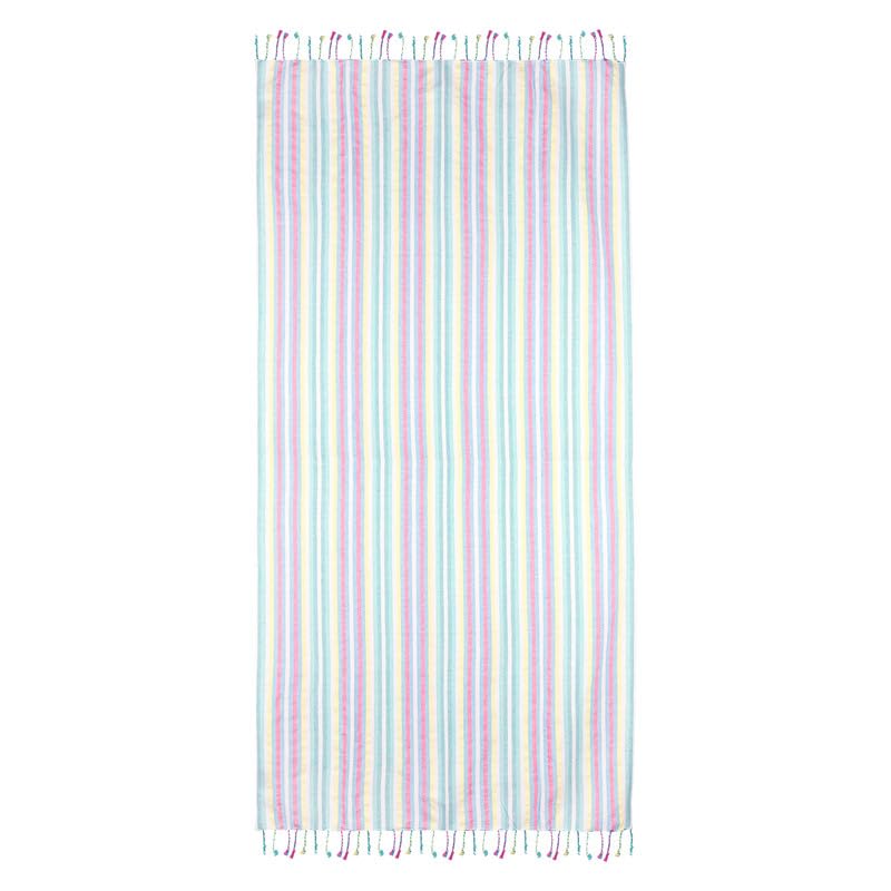 Organix 100% Cotton 6 Pack Turkish Fouta Beach Towel, 35x70 inches, Sand Free Quick Dry Swim Towel, Extra Large Light Travel Towel for Adults, Soft Durable Absorbent - Multicolor