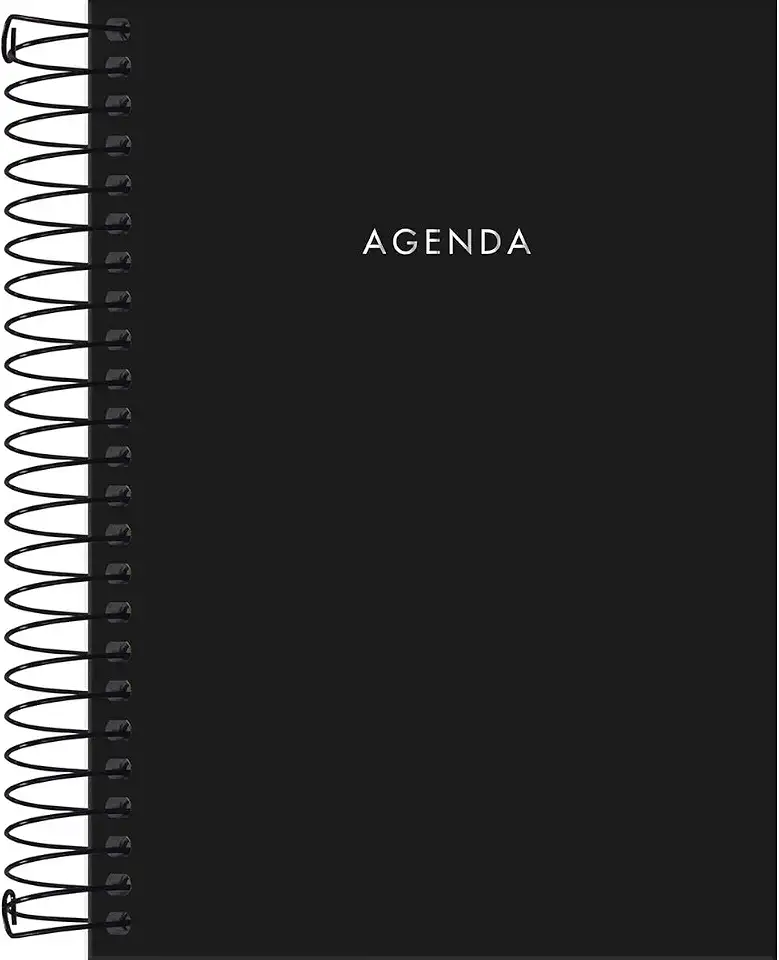 Tilibra - Agenda Executiva Espiral Diária 12,9 x 18,7 cm Napoli Permanente - Preta