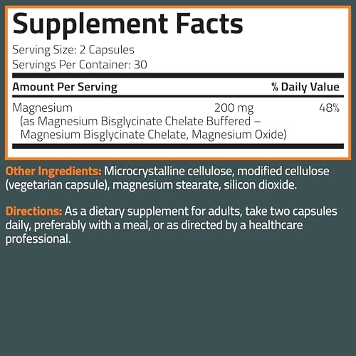 image for Bronson Magnesium Glycinate 200mg High Absorption Chelated Buffered Ge