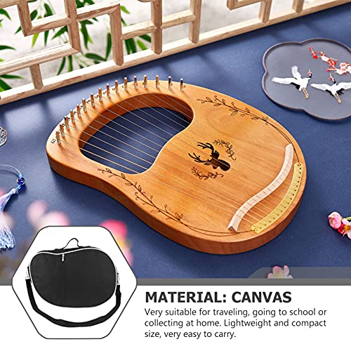 MILISTEN Bolsa de transporte para armazenamento de harpa de lira de madeira, bolsa para instrumentos