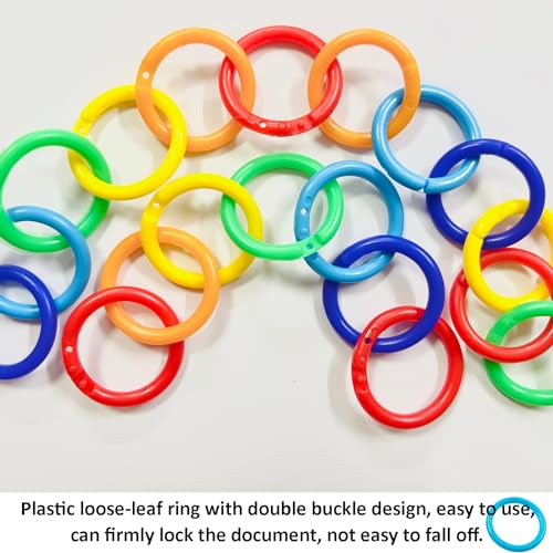 Anillos de plástico para carpetas de hojas sueltas para evitar la pérdida de folios y documentos 2