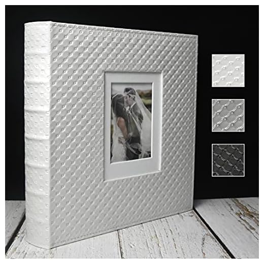 Photo Album E-Manny Photo Books for 4x6 Pictures Large Capacity Wedding Albums 500 Hold Photos for Family Couple Memories Book Birthday Anniversary Travel Foto Album Acid Free (White)