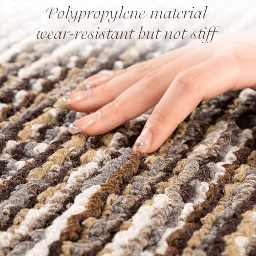 hicorfe Door Mat, 32"x40" Dirt Trapper Indoor Door Mat, Entrance Mats Indoor Non-Slip Mud Absorbent Front Door Mat, Washable Low Profile Inside Entryway Mat for Outdoor, Indoor, Entrance, Patio-Coffee by hicorfe - Image 6