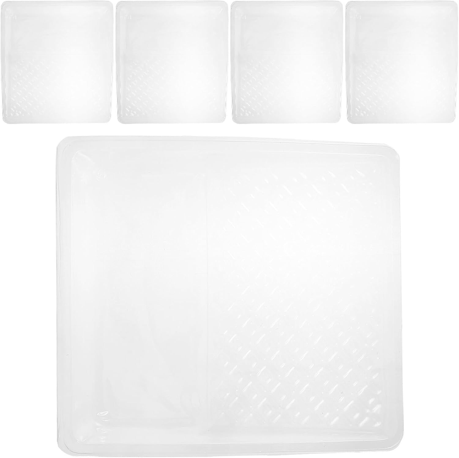 Hemobllo 5pcs PVC Paint Tray Liners Plastic Paint Roller Tray Accessories for Wall Painting Supplies, 10-inch Disposable Liners for Home and Professional Use