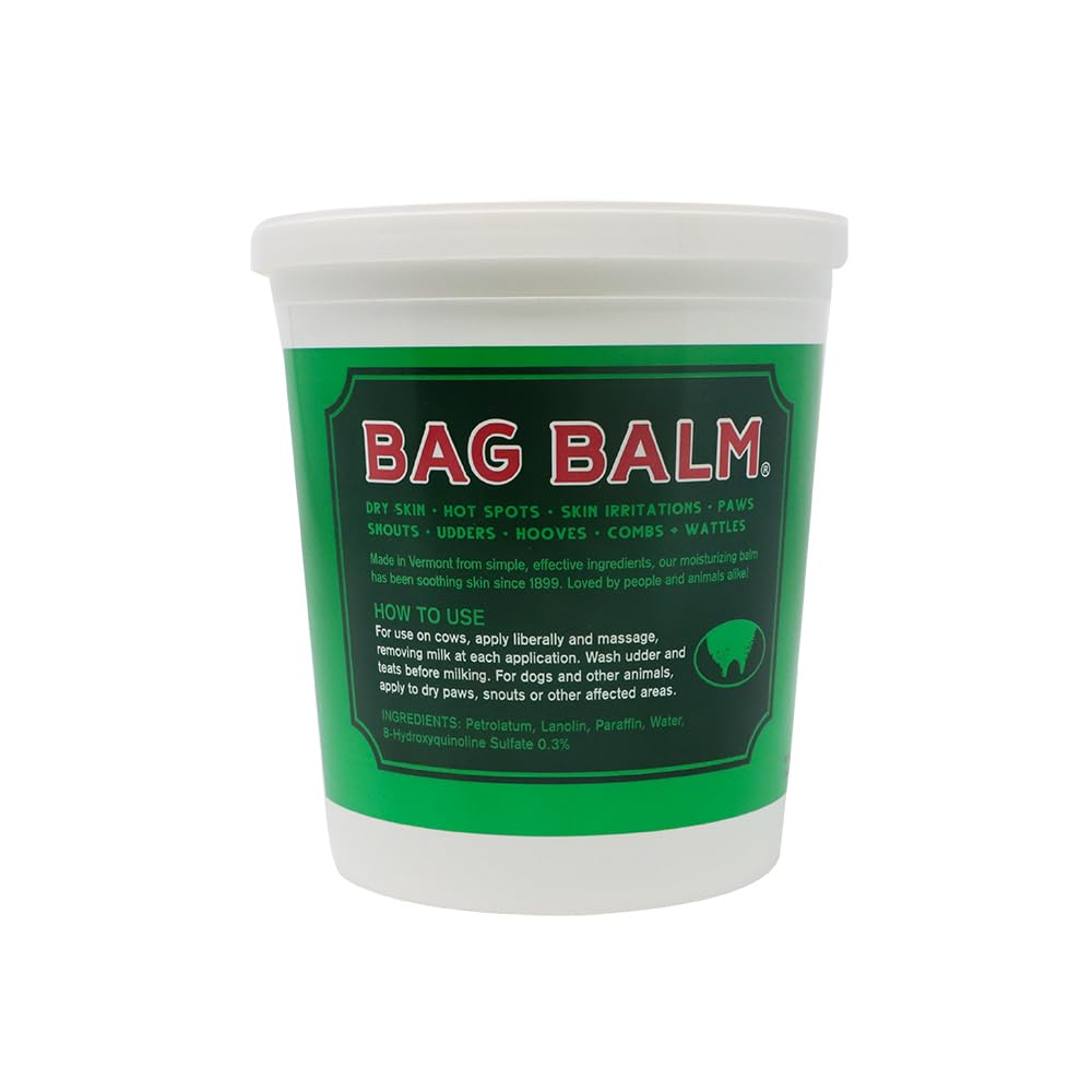 Bag Balm Vermont's Original Hand & Skin Moisturizer, Cracked Heels Treatment, Dry Hands & Dogs Ointment - 72oz Pail