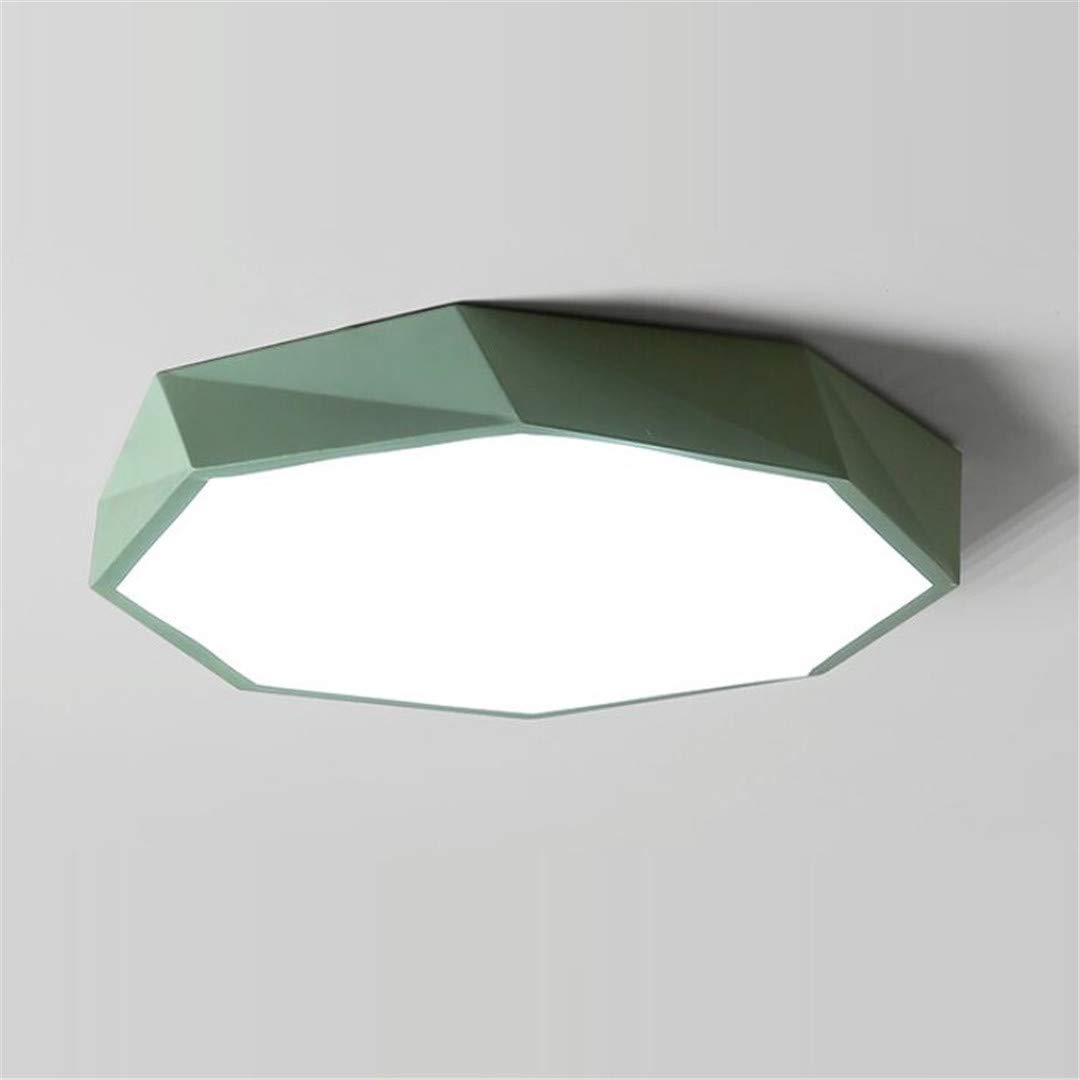 Kreatywna lampa sufitowa Led zielona lampa sufitowa nowoczesny minimalistyczny salon ciepła geometria romantyczna sypialnia dzieci lampy do sypialni
