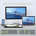 EPOMAKER X Aula F99 PRO Wireless Gaming Keyboard with 8000mAh Battery, Hot Swappable Creamy Keyboard, 2.4GHz/Type-C/BT5.0, NKRO, RGB Backlit for Win/Mac/Gaming (Black&White&Green) - Image 5