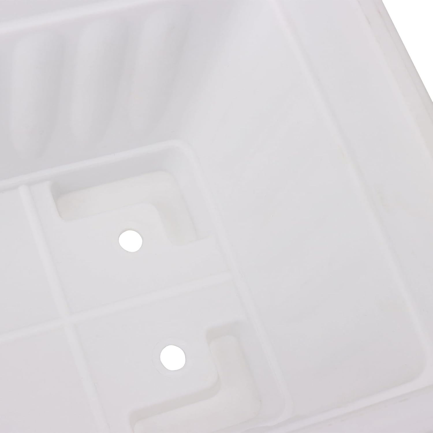 JOIKIT 6 Packs 17 Inch White Plastic Flower Window Boxes Planters with Drainage Holes & Tray, Rectangular Long Vegetable Flower Windowsill Box Planter Pot with Plant Label for Garden Patio Balcony