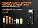 EdisonBright Fenix are-D1 USB Powered Smart Battery Charger for 21700/18650/16340 BBX5 Battery Carry case