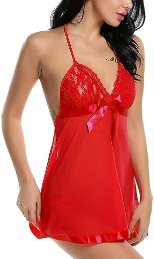 LOURYN KOULYN® Women's Solid Babydoll Sleepwear Lingerie Night Dress || Lingerie for Women ||Night Dress Hot &amp; Beautifull ...