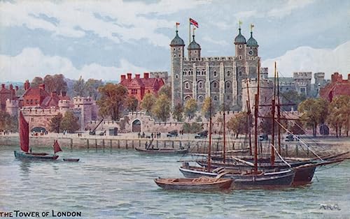 Toile Tour de Londres 60x90cm par Alfred Robert Quinton pour salon