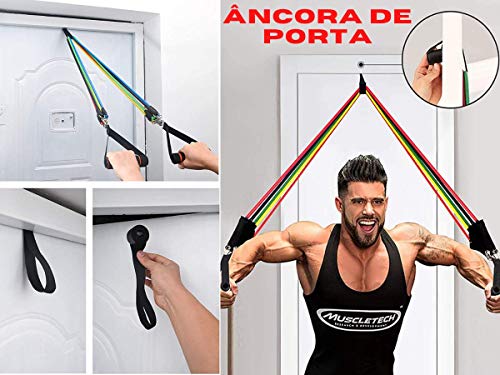 Kit Tubing Basic 12 e 5 Mini Bands Elástico Extensor Bravus Sport