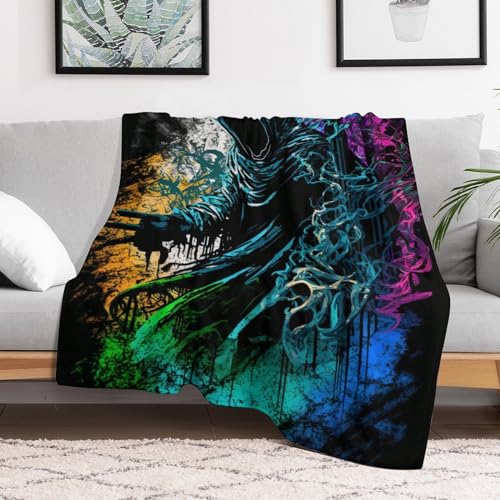 Couverture polaire peindre la faucheuse chaude et durable 140x180