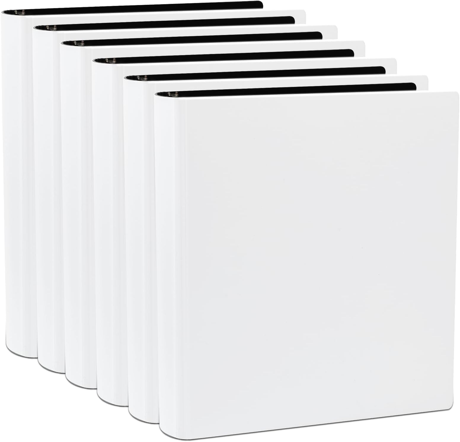- UEHELPER 1-Inch 3-Ring Binder, 6PCS White, Durable Binder with One Interior Pocket, Holds 200 Sheets of Letterhead, School Office Supplies