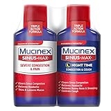 Severe Congestion & Pain Relief, Mucinex Sinus-Max Max Strength, 12oz (2x6oz) Clears Sinus & Nasal Congestion, Relieves Headache & Fever, Thins & Loosens Mucus