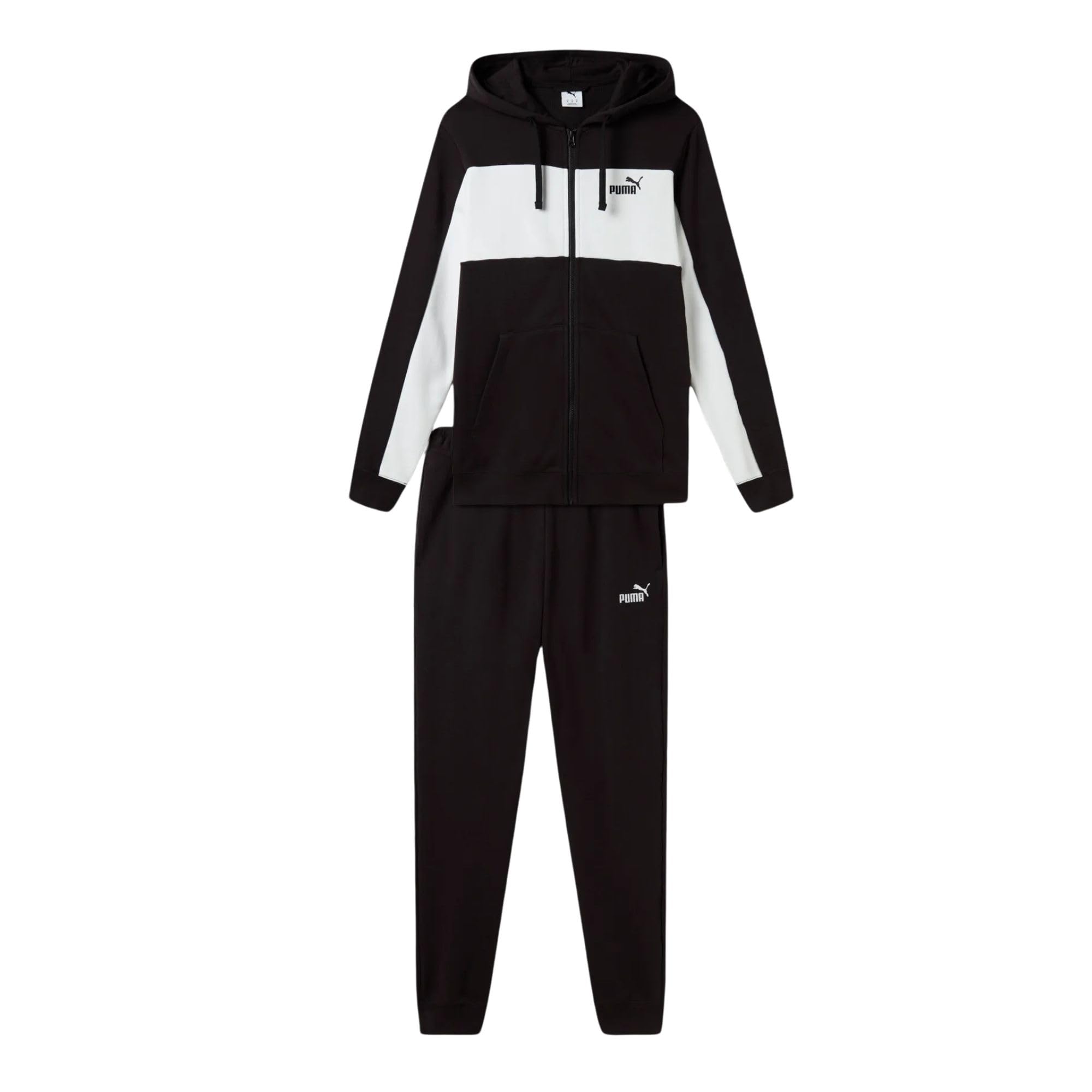 PUMA Męski dres treningowy Essentials Colourblock, czarny kod 688965-01