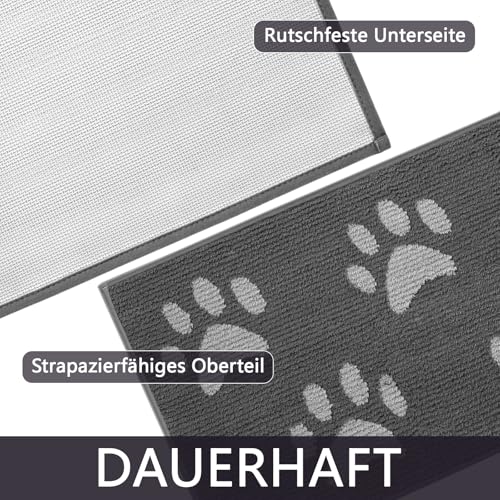 fannos Schmutzfangmatte Innen & Außen [50×80cm] – Fußmatte mit Rutschfester Unterseite | Saugstarke Fussmatte aussen/innen | Waschbare Schmutzmatte für Haustür & Eingangsbereich