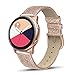 SWEES Compatible for Samsung Galaxy Watch 5 Band 40mm 44mm / Galaxy Watch 5 Pro Band 45mm / Galaxy Watch 4 Band, 20mm Slim Thin Genuine Leather Replacement Bands for Galaxy Watch 4 Classic Women Men