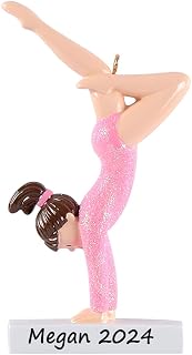 MAXORA Personalized Gymnast Girl Christmas Ornament - Gymnastics Ornament - Balance Beam Ornament - Unique Christmas Keepsakes Gifts for Gymnast