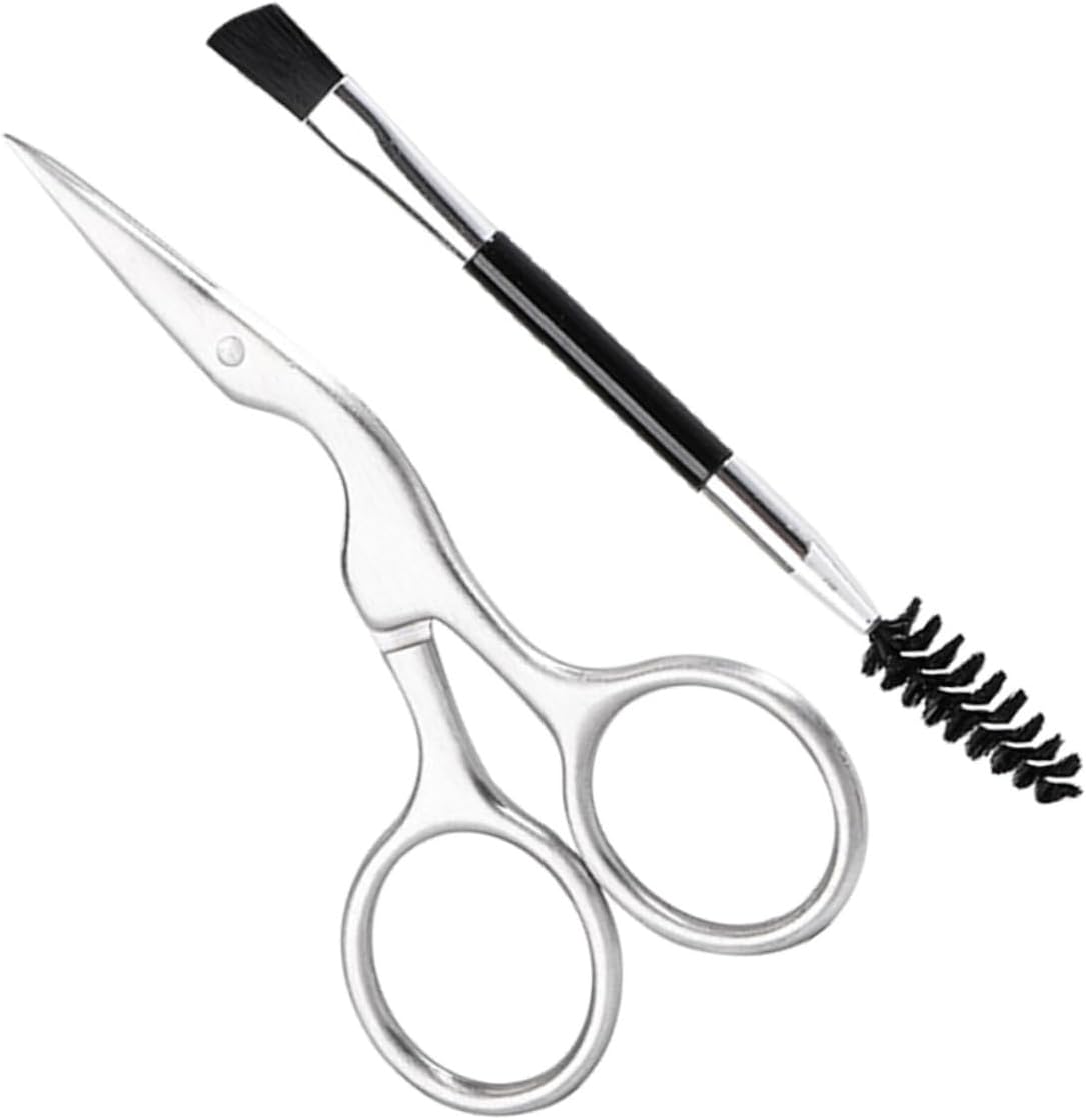 2pcs Eyebrow Grooming Set with Scissors and Comb for Women Precision Trimming Tools for Eyebrows and Nose Hair Durable and Easy to Grip Beauty Essentials
