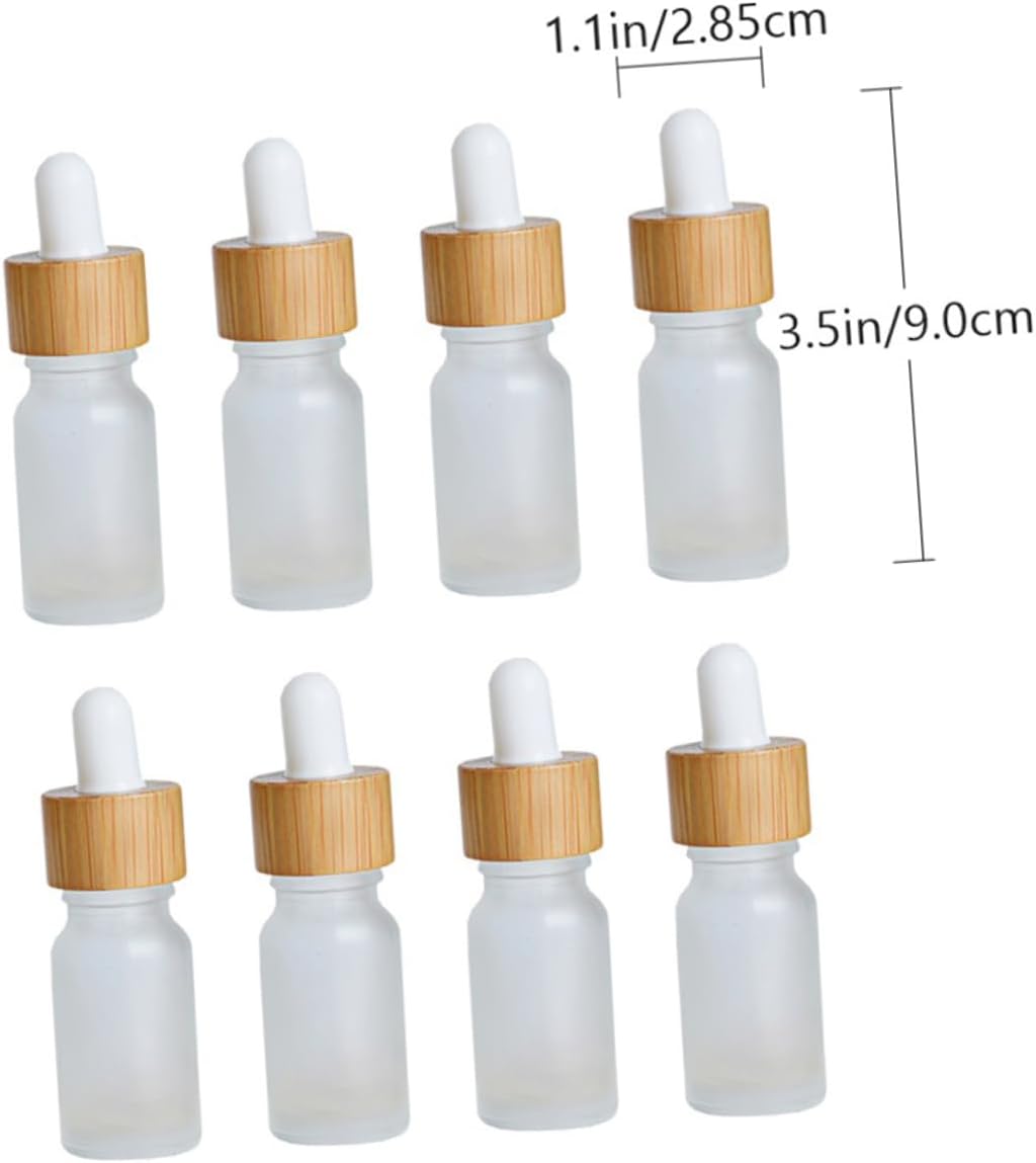 8pcs Glass Essential Oil Bottle Empty Dropper Bottles Essential Oil Drop Reusable for