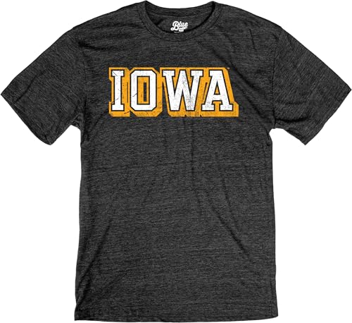 Iowa Hawkeyes NCAA Officially Licensed Tri-Blend T-Shirt Vintage Prominent Black, Small by Blue 84 - Used condition - Image 2