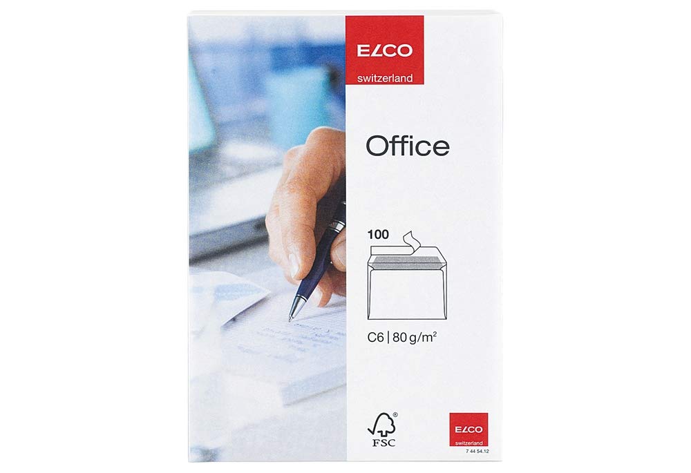 STAUFEN ELCO Briefumschläge Office C6 weiß 5x100= 500 Stück