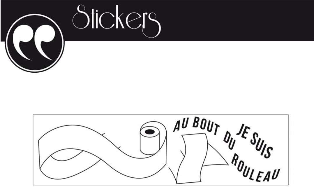 Gadget and BazaarJe suis au bout du rouleau stickers 20 x 70 cm