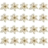 🌸Las flores de adorno para árboles de Navidad están hechas de telas de alta calidad, no son fáciles de romper, duraderas, hermosas y exquisitas, y de alta simulación. Se adhieren con pegamento, se pueden aplicar a una variedad de escenas, son más sólidos y se pueden usar repetidamente.