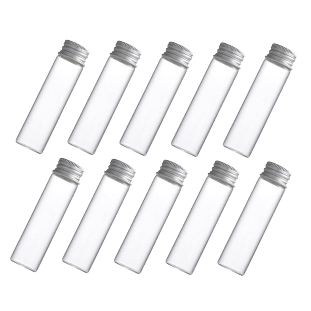 Glasfläschchen Transparente Kleine Fläschchen 30 Stück Einfache Beobachtung und Hohe Dichtigkeit mit Aluminium Schraubverschluss 50ml für Laborproben und Selbstgemacht Projekte