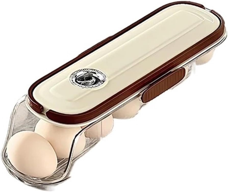 Generic Compatible For Multi-Layer Automatic Rolling Egg Storage Box - Kitchen Egg Rack Tray For Refrigerator With Timer Function(A-1)