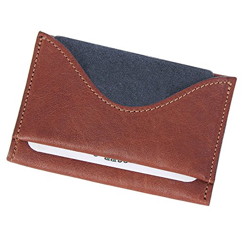 Col. Littleton Full-Grain Leather No.33 Front Pocket Wallet | Made in USA | Brown3