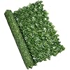 Fuobecie Recinzione di edera artificiale, traliccio con foglie artificiali, rotolo di graticcio per la privacy, per balcone, giardino, decorazione da parete, verde (1 x 3 metri