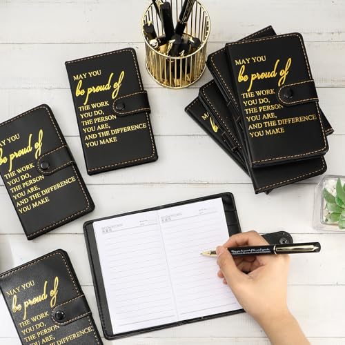 Carnets de notes en cuir anti-perte de stylo, par 10 pour ne plus manquer d'idées - 4