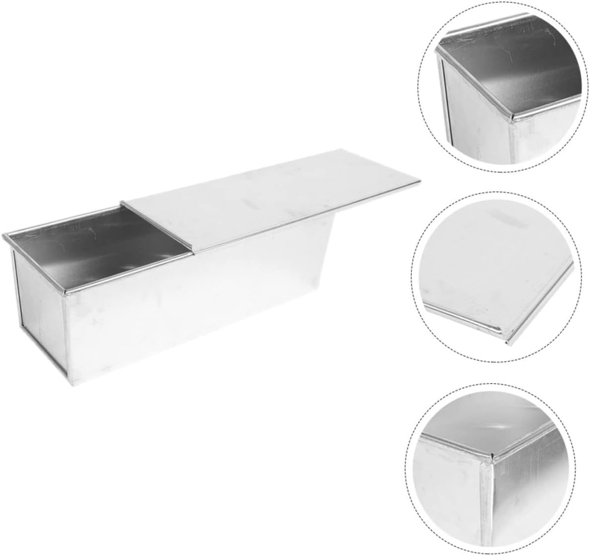 STOBAZA Home Kitchen Loaf Pan Mold Metal Bread Box Mold Lid Baking Pan for Bread Loaf