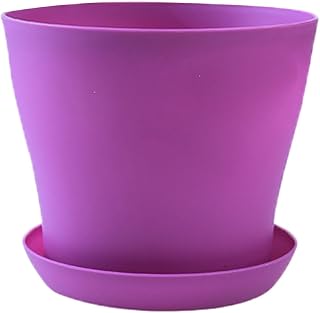 3.8" Flower Pots, Small Colorful Plastic Thickened Flower Pot with Drainage Holes and Saucer,Mini Flower Pots for Cactus,Succulent,Herb,Flower,Room,Office,Garden,Balcony Decor