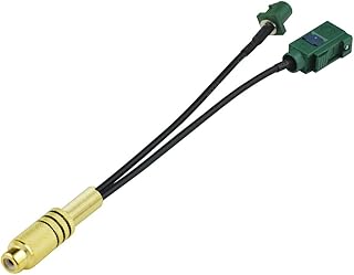 Superbat Fakra to RCA Splitter 15cm RCA Female to Green Fakra E Female Male