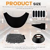 Gracfulcub Bowling Basics Accessories Set, Microfiber Bowling Ball Seesaw Towel Set, Bowling Towel Shammy Pad, Bowlings Rotating Ball Cup, Bowlings Thumb Tape Set and Thumb Saver Protector (Right) Kit