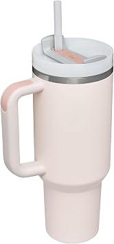 Stanley Quencher Pipetli Termos Bardak, 1.18 Litre, Pembe Kuvars (Rose Quartz)