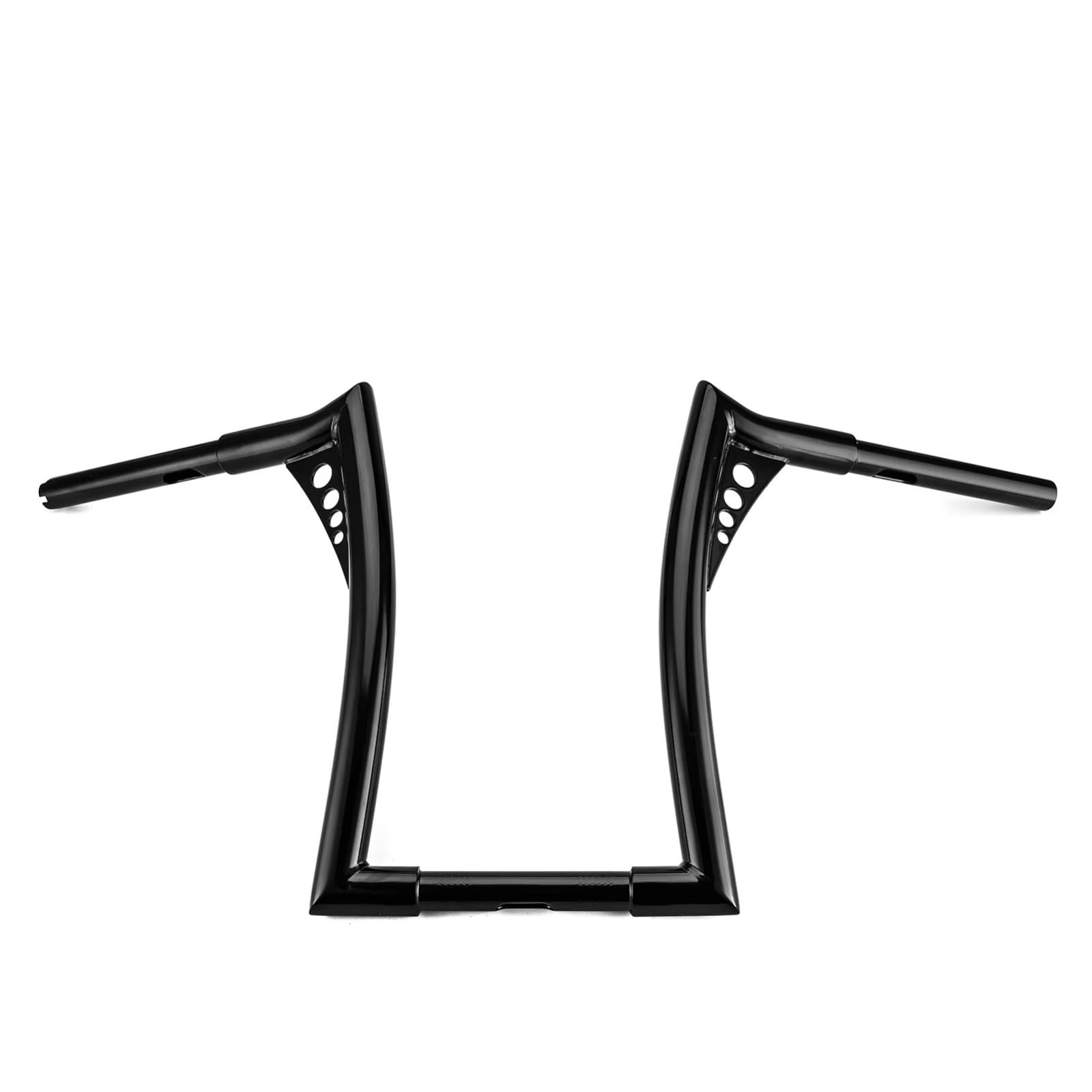 Manillar de Motocicleta de 12" con elevación Tipo Ape Hanger para Harley 1994 Touring Road King/Road Glide Sportster Softail 883 1200 Dyna(14 Inch Black)