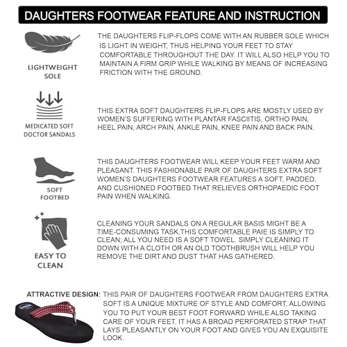 Image of Daughters MCR Healthcare Women's Orthopedic Diabetic Light Weight Soft Footwear /Chappal /Sandals /Slippers for Women