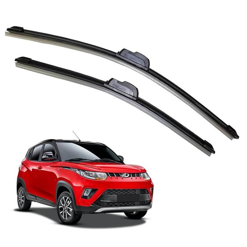 Image of Audio WHeels Perfect Fitting Frameless Windshield 100% Scratch Proof Cleaning Water Repellant Silicon Car Wiper Blades For Equipment Replacement, Set of 2 Car Wiper